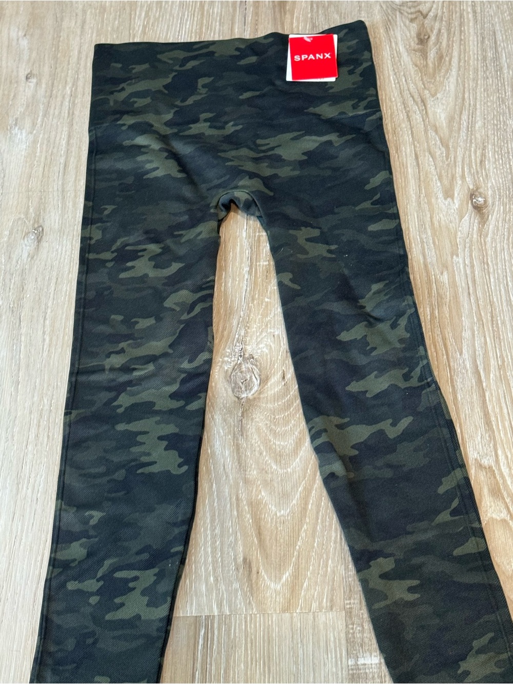 SPANX Olive & Black Camo Leggings